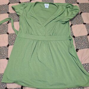 Light Green Tied Maternity Top